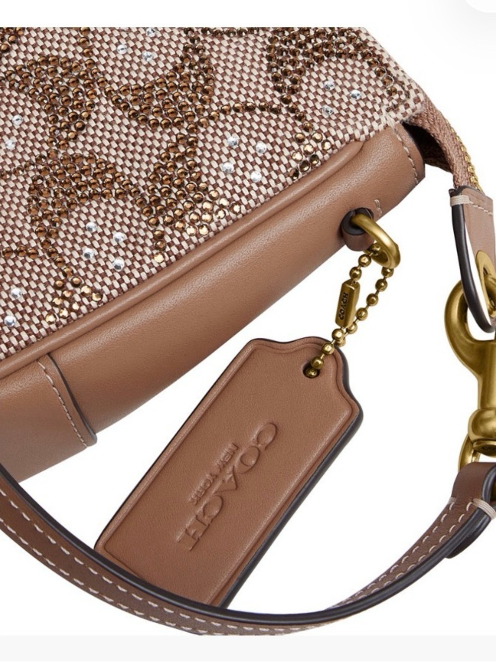 Coach Crystal Signature Plaza 22 Jacquard Shoulder sold out on Coach site NWT - Picture 12 of 15